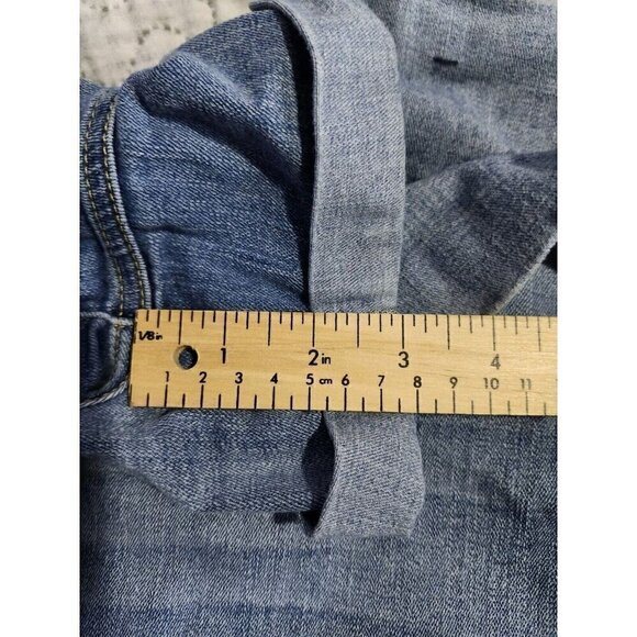 7 for all mankind Women's Jean Shorts Cuff Light Wash Size 28 - Picture 5 of 5